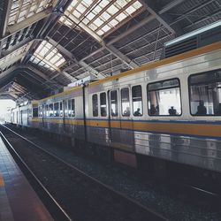 Train at railroad station