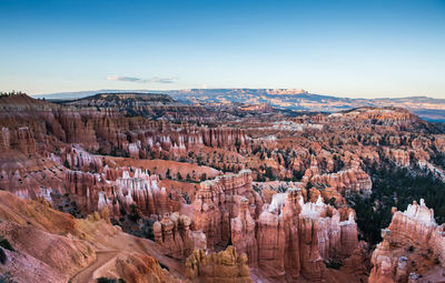 High angle view of rock formation