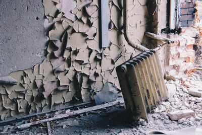 Radiator in abandoned building