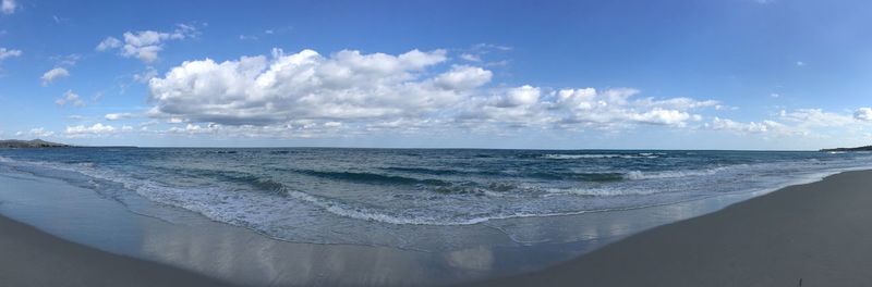 Panoramic view of beach against sky