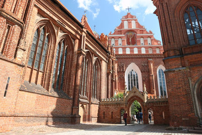 Brick gothic church in vilnius, lithuania