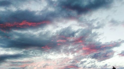 Low angle view of storm clouds in sky