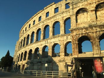 View of historical building against clear sky