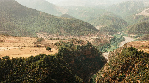 High angle view of valley