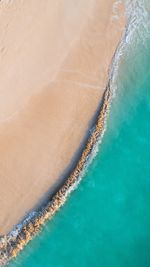 High angle view of beach