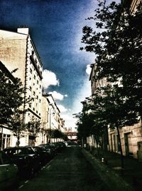 Road leading towards buildings