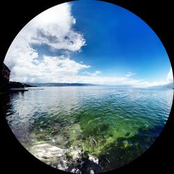 Reflection of clouds in sea