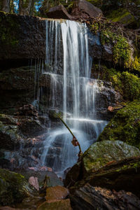 Scenic view of waterfall