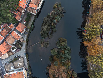 High angle view of buildings in amarante