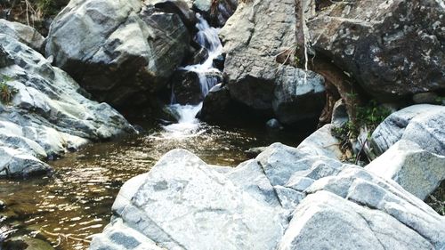 Stream flowing through rocks