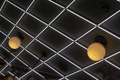 Low angle view of balloons hanging on ceiling