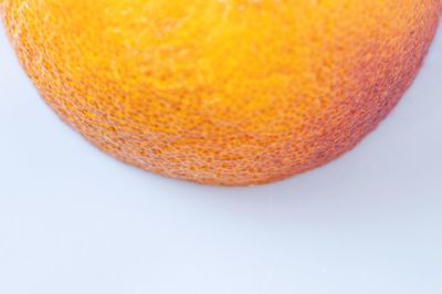 Close-up of orange against white background