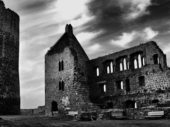 Old cemetery against sky