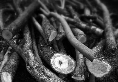 Full frame shot of firewood