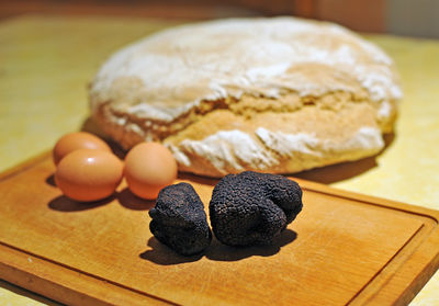 Close-up of food on table