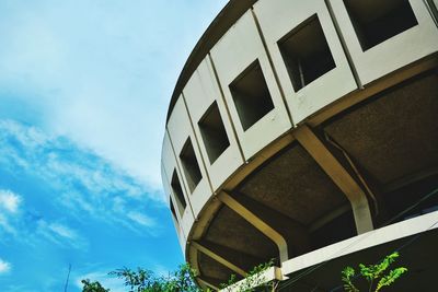 Low angle view of building against sky