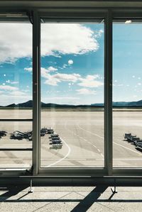 View of airplane window