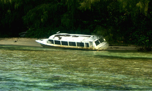 Boats in sea