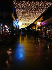 Illuminated city at night