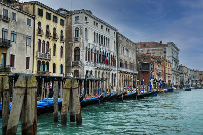 View of boats in canal