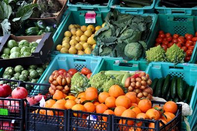 Vegetables for sale in market