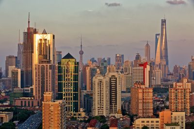 Modern cityscape against sky