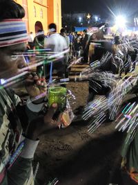 People at night