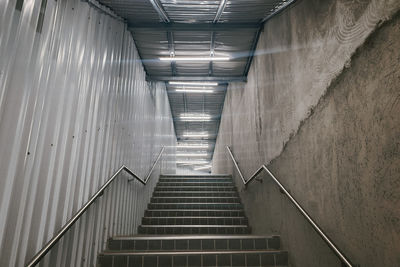 Low angle view of steps in subway