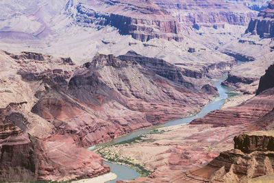Aerial view of grand canyon landscape