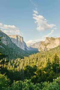 Views of yosemite national park valley in northern california.