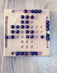 Close-up of food on wooden table