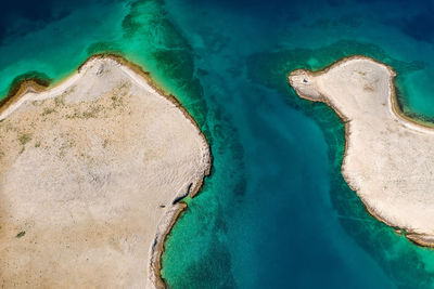 High angle view of beach