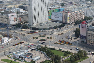 High angle view of cityscape