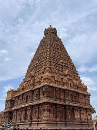 Low angle view of temple against sky