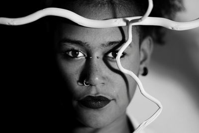 Close-up portrait of young woman