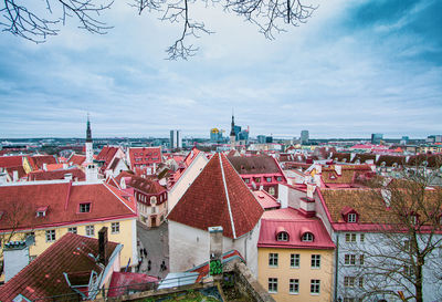 Toompea hill with tower pikk hermann, cathedral church of saint mary tallinn,