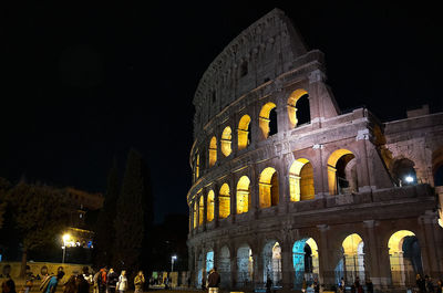 View of historical building at night