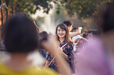 Portrait of smiling woman