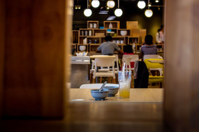 Group of people in restaurant