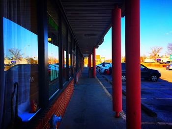 Panoramic view of car against sky