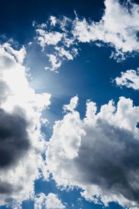 Low angle view of clouds in sky