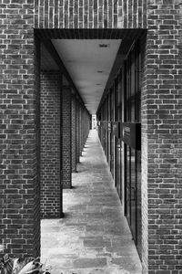 Colonnade in building