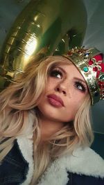 Close-up portrait of young woman