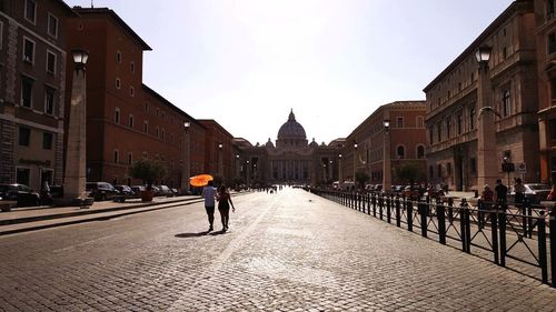 Man walking on a city