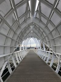 Empty walkway in city