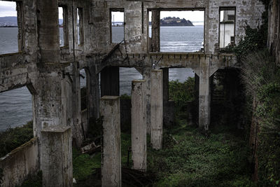 Old abandoned building by sea