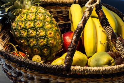 Close-up of fruits in basket