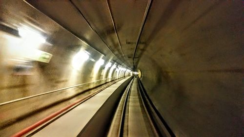 Railroad track passing through tunnel