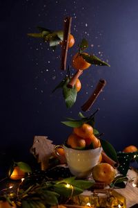 Close-up of oranges on table