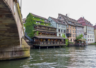 Bridge over river in city